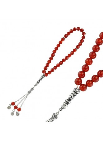 Doğal Taşlı Akik Tesbih