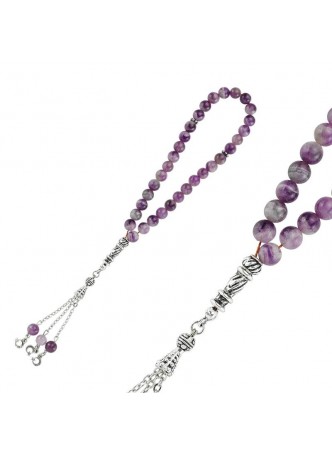 Doğal Taşlı Ametist Tesbih
