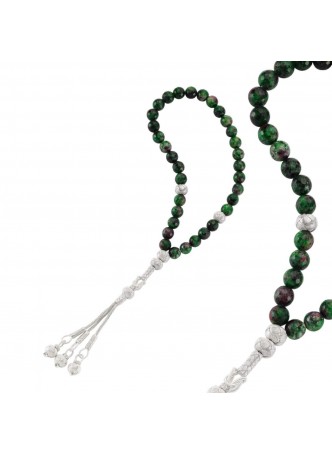 Gümüş Fasetli Turmalin Kazaziye Tesbih