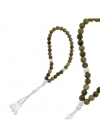 Gümüş Labradorit Kazaziye Tesbih