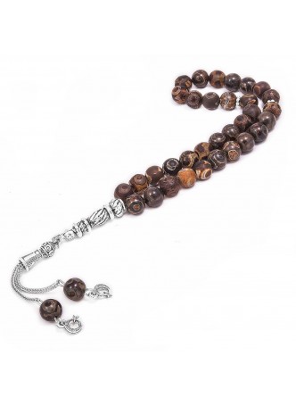 Doğal Taşlı Fosil Tesbih