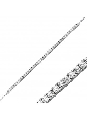 Gümüş Kare Su Yolu Bileklik