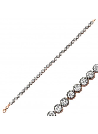 Rose Su Yolu Gümüş Bileklik