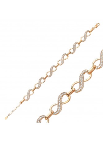 Gümüş Rose Sonsuzluk Bileklik