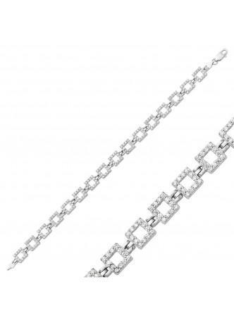 Gümüş Kare Bileklik