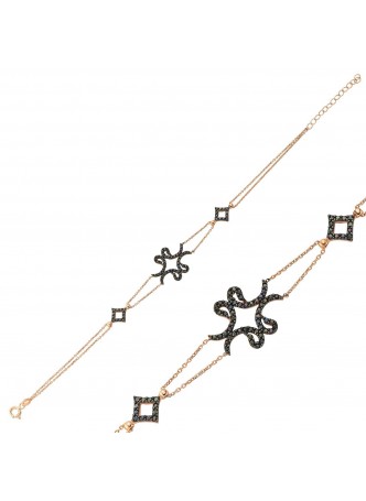 Gümüş Dört Vav Bileklik