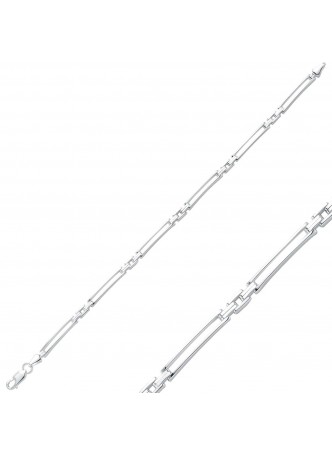 Gümüş İnce Çift Erkek Bileklik