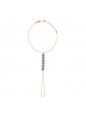 Gümüş Rose Pırlanta Şahmeran Bileklik