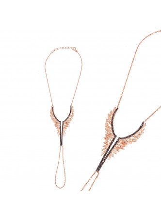 Gümüş Kartal Kanadı Şahmeran Bileklik