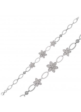 Gümüş Yasemin Çiçeği Bileklik