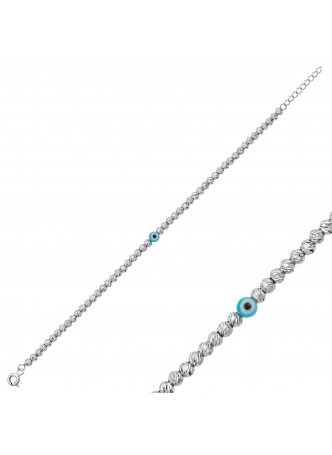 Gümüş Nazar Göz Bileklik