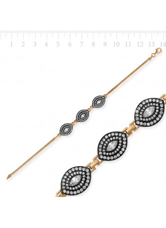 Elmas Mekik Otantik Gümüş Bileklik