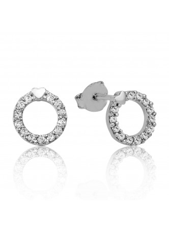 Gümüş Aşk Çemberi Küpe