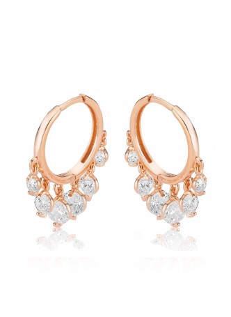 Gümüş Rose Shakira Küpe