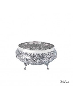 Papatya Desenli Gümüş Şekerlik