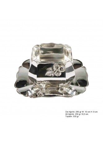 Amaryllis Desenli Gümüş Boller