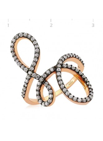 Zirkon Taşlı Gümüş Bayan Yüzük