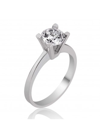 Gümüş Tektaş Yüzük