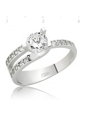 Zirkon Taşlı Tek Taş Yüzük