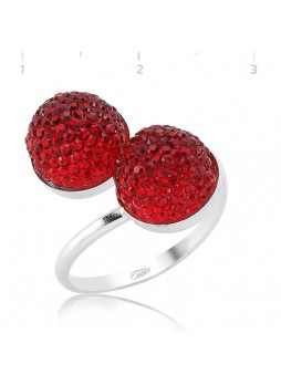 Swarovski Taşlı Kırmızı Yüzük