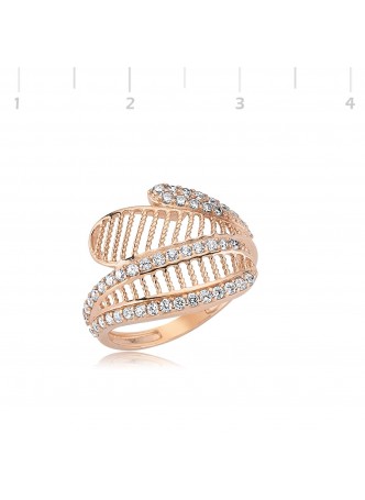 Rose Yaprak Gümüş Yüzük