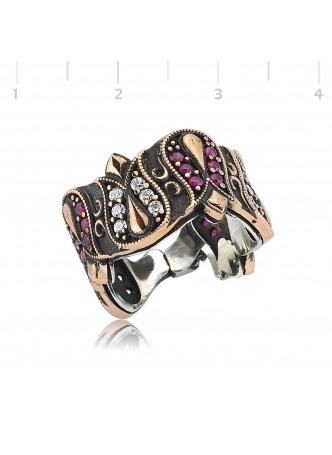 Otantik Lale Gümüş Yüzük