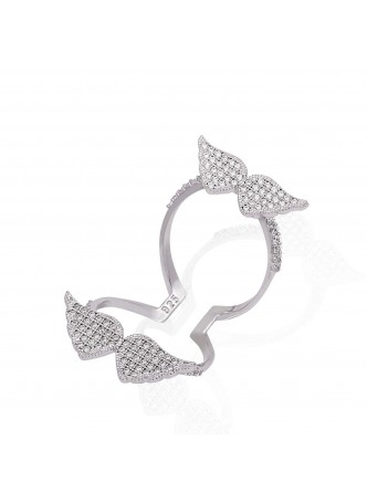 Gümüş Özel Tasarım Melek Kanadı Yüzük