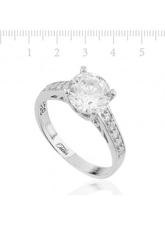 Zirkon Taslı Gümüş Bayan Yüzük