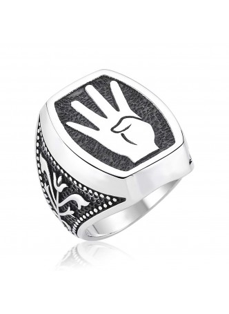 R4BİA Simgesi Gümüş Yüzük