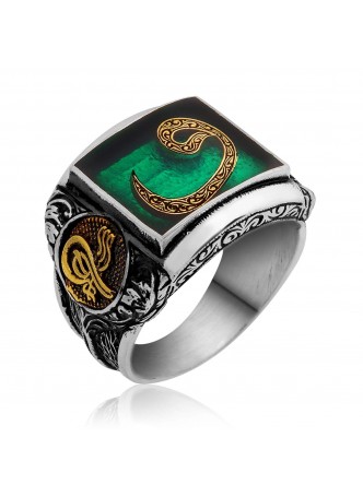 Gümüş Mineli Vav Yüzük