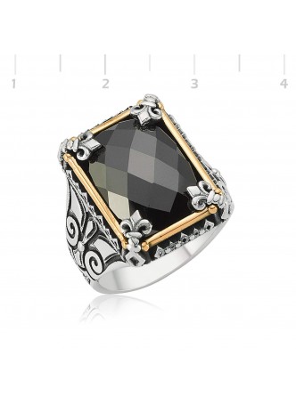 Zirkon Taşlı Gümüş Erkek Yüzük