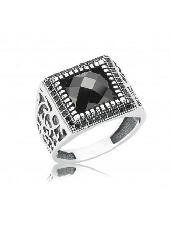 Zirkon Taşlı Erkek Yüzük