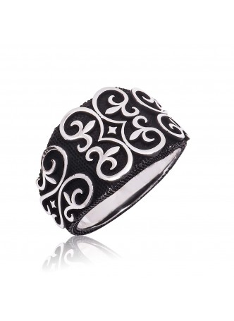 Türk Motifli Gümüş Erkek Yüzük