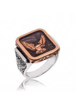 Gümüş Kartal Sembolü Yüzük