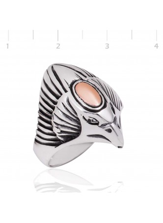 Gümüş Kartal Kafası Erkek Yüzük