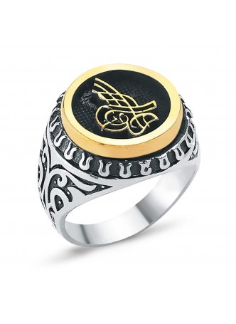 Tuğralı Gümüş Erkek Yüzük