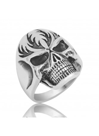 Gümüş Kurukafa Erkek Yüzük