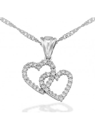 Zirkon Taşlı Rodyum Kaplama Aşkım Kolye