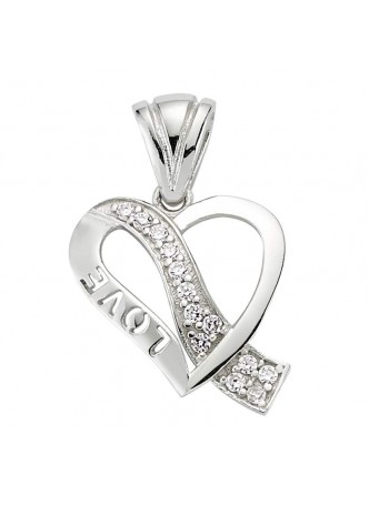 Zirkon Taslı Gümüş Kolye