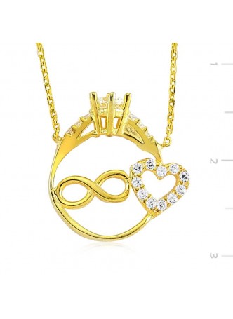 Altın Kaplama Tektaş Kolye