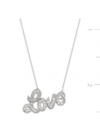 Zirkon Taşlı Love Kolye