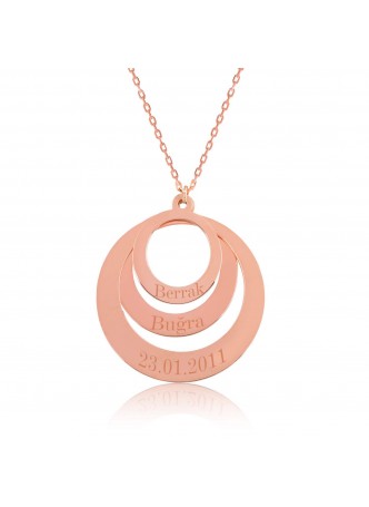 Gümüş Aşk Çemberi İsimlik Kolye