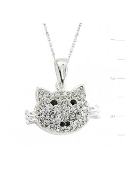Swarovski Taşlı Kedi Kolye