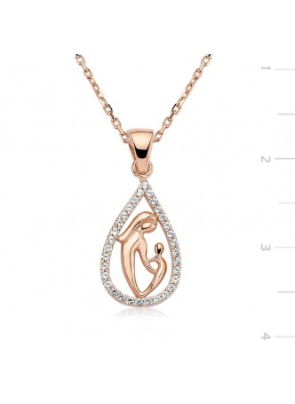 Gümüş Annelere Özel Kalp Kolye