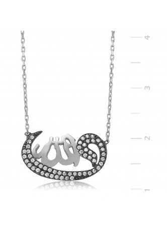 Allah Yazılı Vav Gümüş Kolye