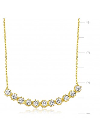 Altın Kaplama Tırnaklı Sırataş Gümüş Kolye