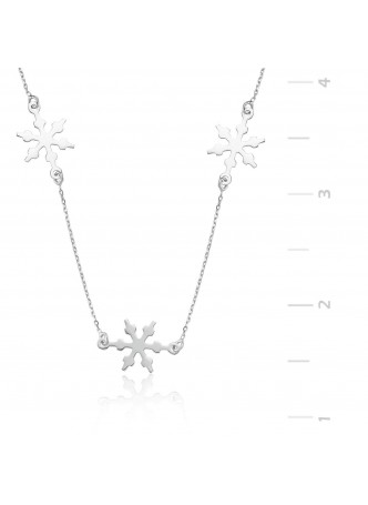 Gümüş Kar Tanesi Kolye