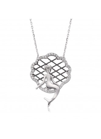 Gümüş Deniz Kızı Kolye