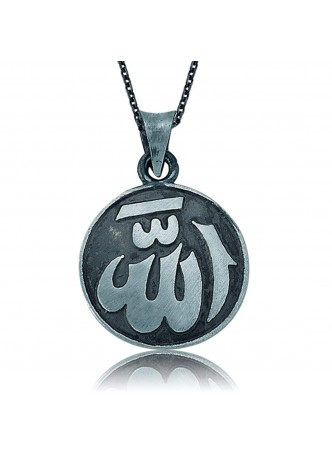 Gümüş Allah Yazılı Kolye