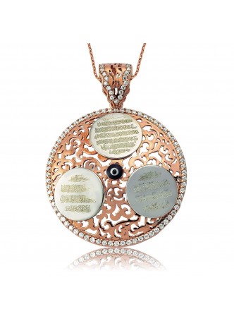 Gümüş Ayetel Kürsi ve Nazar Duası Kolye